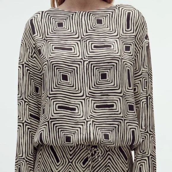 Zara Geometric Skirt and Blouse Two Piece - Picture 8 of 13